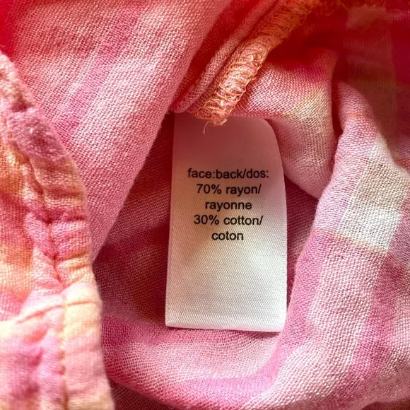 Maurices pink & orange plaid checkered long sleeve button down shirt - Picture 7 of 14